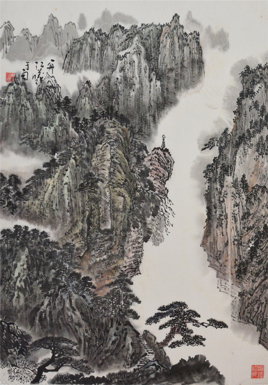 江曦(一舟)（1928-）  山水 