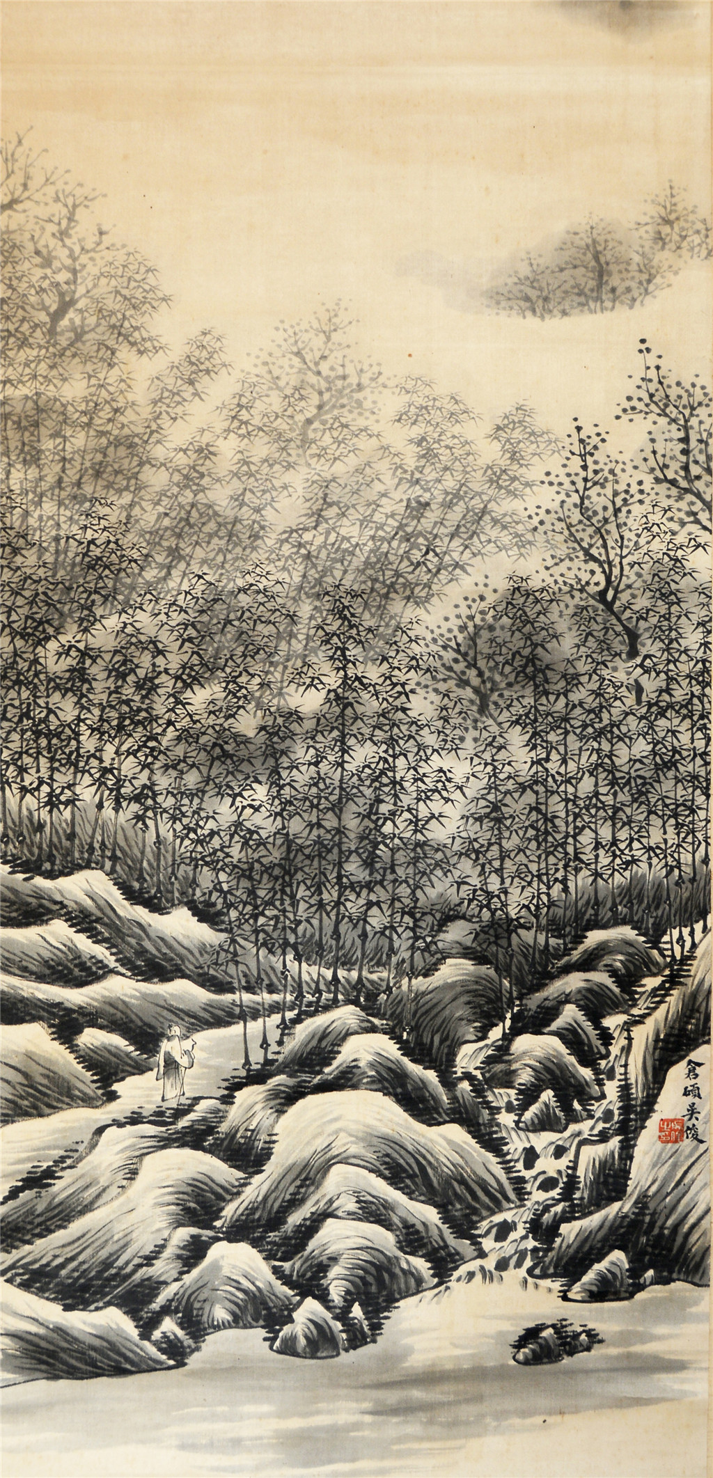 吴昌硕（1844—1927） 林漫步图   