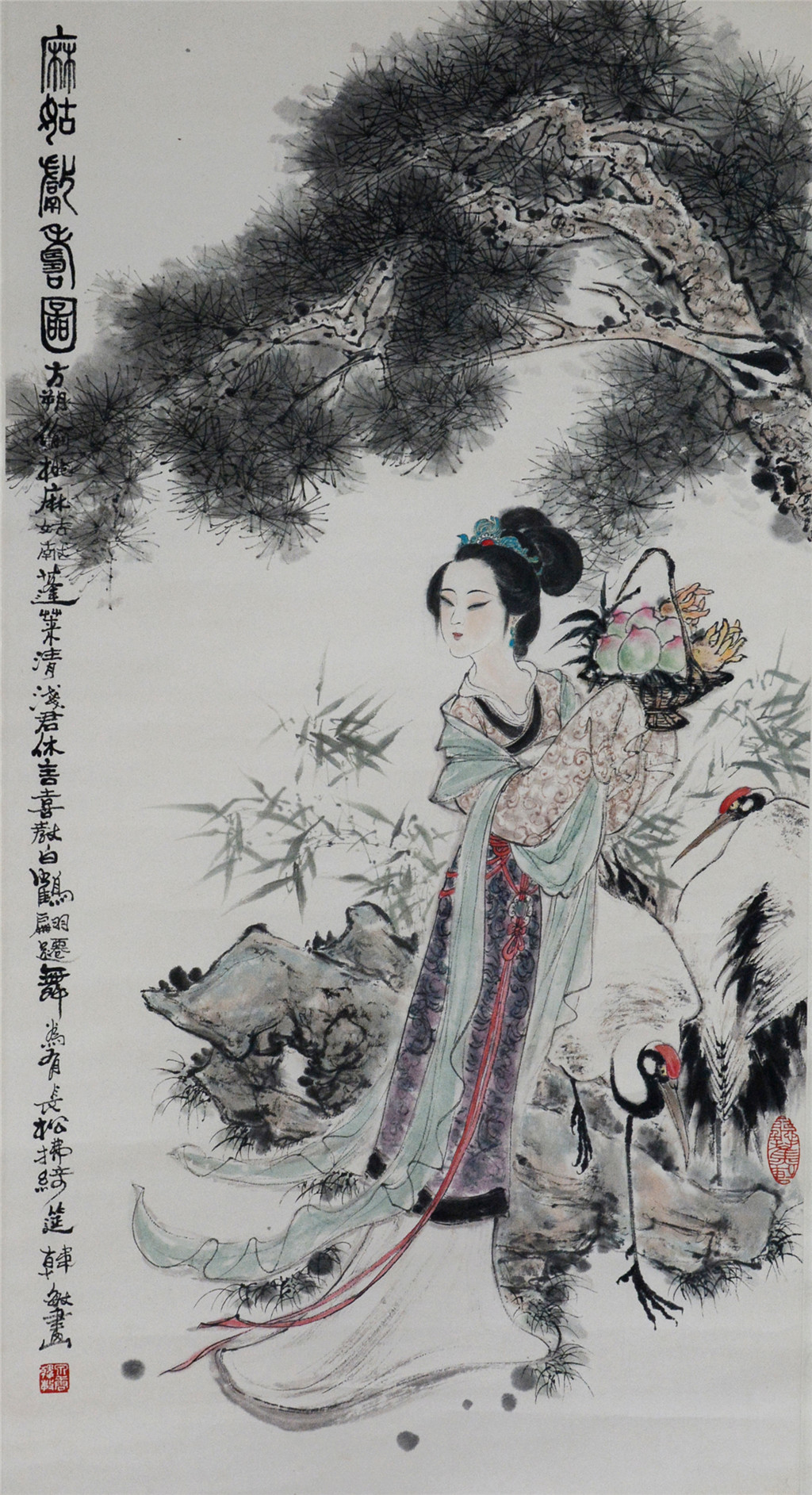 韩敏（1929-）  麻姑献寿图   