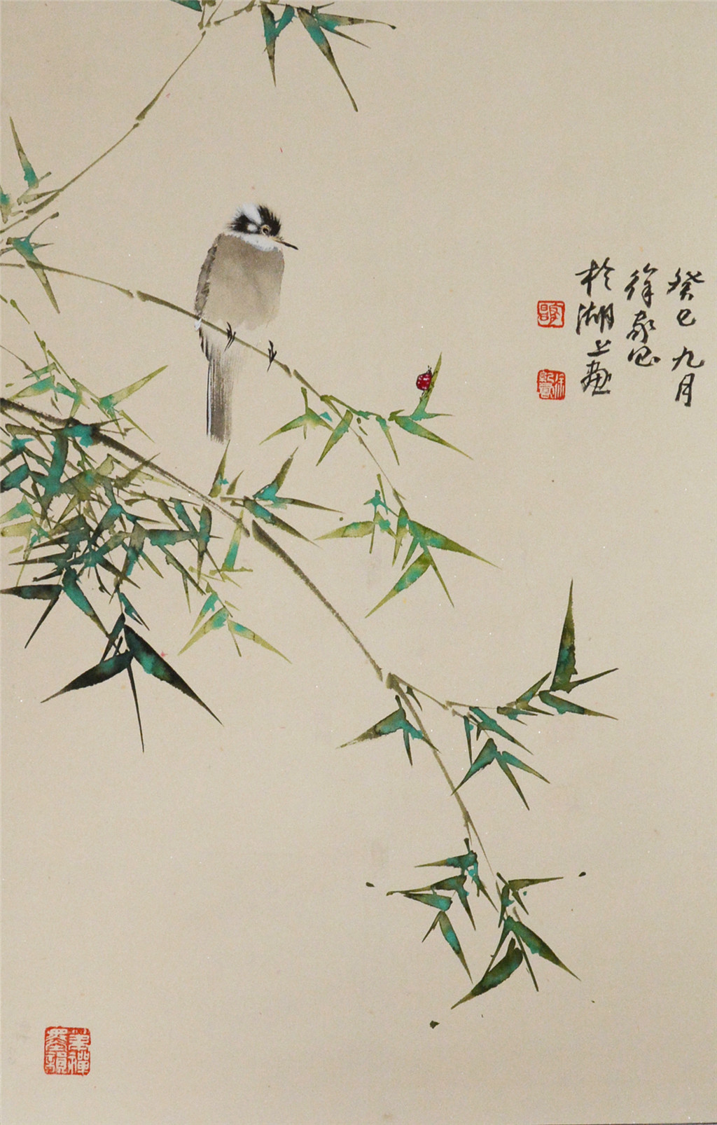 徐家昌（1942-） 竹鸟 