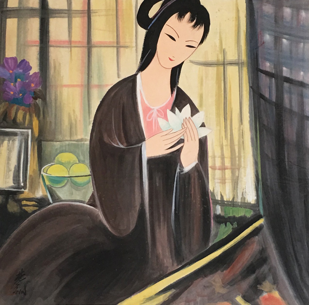 林风眠 仕女图 
